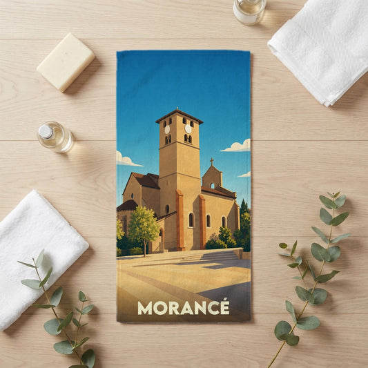 Serviette de bain 30 cm x 60 cm souvenir de Morancé