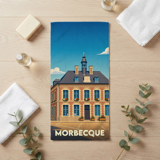Serviette de bain 30 cm x 60 cm souvenir de Morbecque