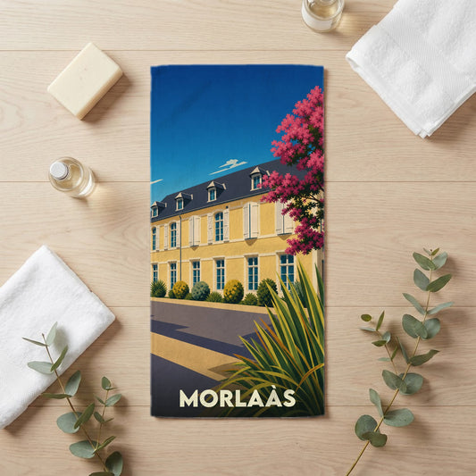 Serviette de bain 30 cm x 60 cm souvenir de Morlaàs
