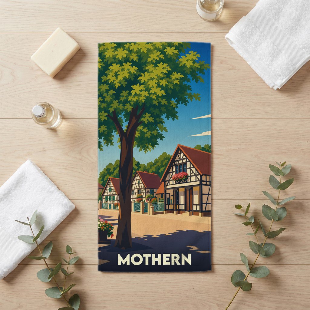 Serviette de bain 30 cm x 60 cm souvenir de Mothern