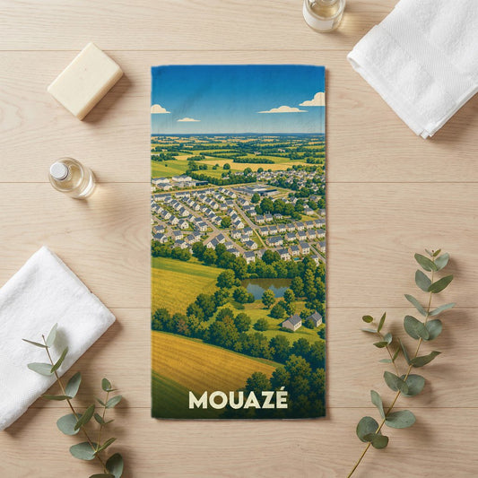 Serviette de bain 30 cm x 60 cm souvenir de Mouazé