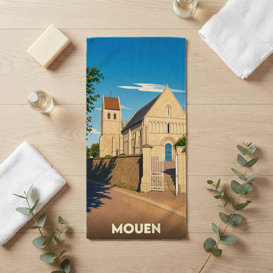 Serviette de bain 30 cm x 60 cm souvenir de Mouen