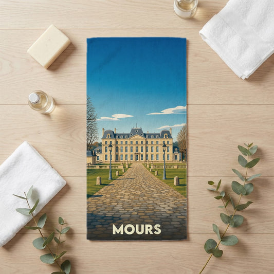 Serviette de bain 30 cm x 60 cm souvenir de Mours
