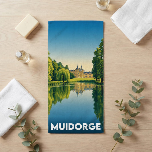 Serviette de bain 30 cm x 60 cm souvenir de Muidorge