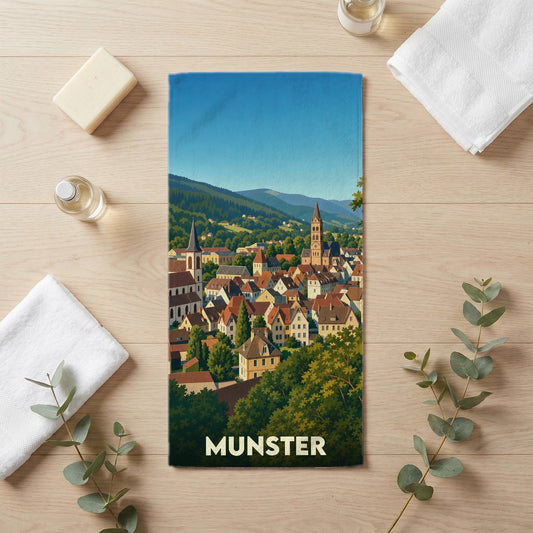 Serviette de bain 30 cm x 60 cm souvenir de Munster