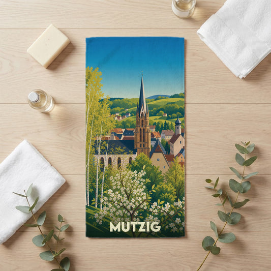 Serviette de bain 30 cm x 60 cm souvenir de Mutzig