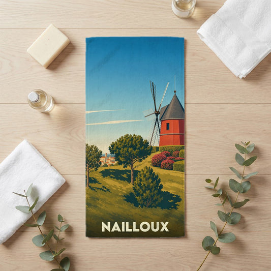 Serviette de bain 30 cm x 60 cm souvenir de Nailloux