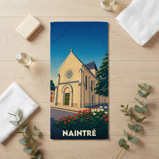 Serviette de bain 30 cm x 60 cm souvenir de Naintré