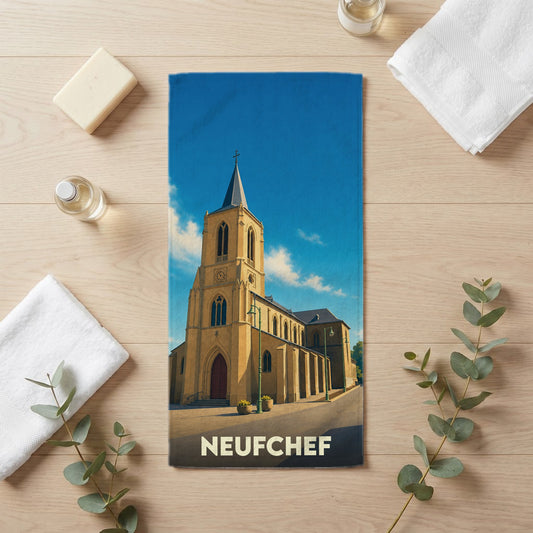 Serviette de bain 30 cm x 60 cm souvenir de Neufchef