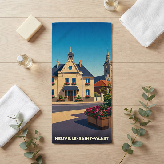 Serviette de bain 30 cm x 60 cm souvenir de Neuville-Saint-Vaast