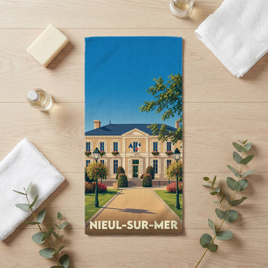 Serviette de bain 30 cm x 60 cm souvenir de Nieul-sur-Mer
