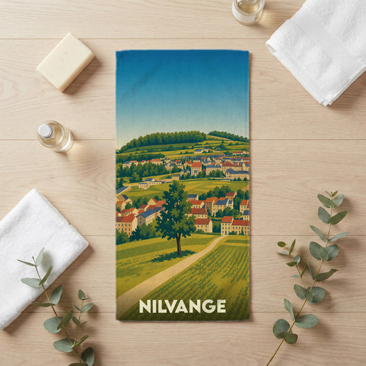 Serviette de bain 30 cm x 60 cm souvenir de Nilvange