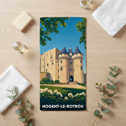 Serviette de bain 30 cm x 60 cm souvenir de Nogent-le-Rotrou