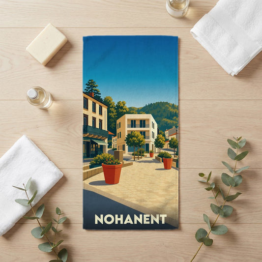 Serviette de bain 30 cm x 60 cm souvenir de Nohanent