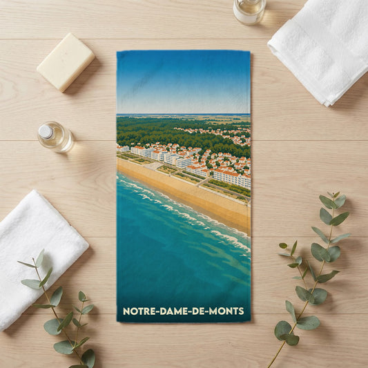 Serviette de bain 30 cm x 60 cm souvenir de Notre-Dame-de-Monts