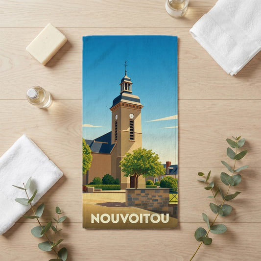 Serviette de bain 30 cm x 60 cm souvenir de Nouvoitou