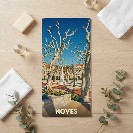 Serviette de bain 30 cm x 60 cm souvenir de Noves