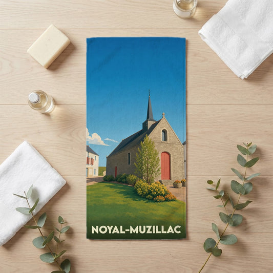 Serviette de bain 30 cm x 60 cm souvenir de Noyal-Muzillac