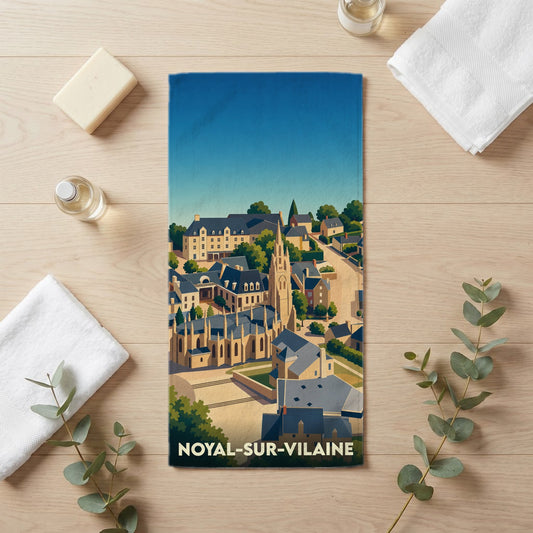Serviette de bain 30 cm x 60 cm souvenir de Noyal-sur-Vilaine