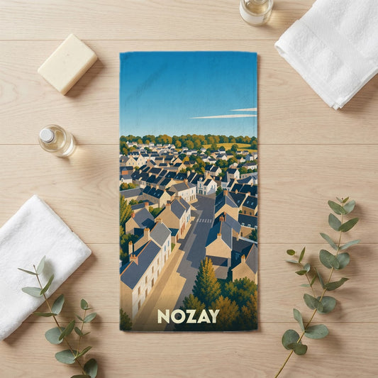 Serviette de bain 30 cm x 60 cm souvenir de Nozay