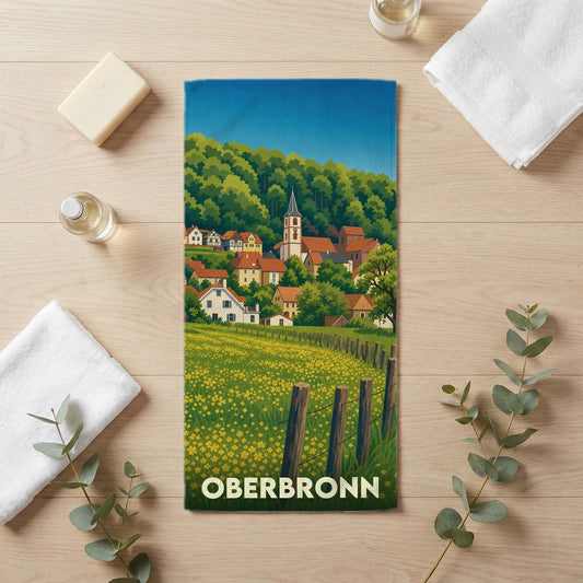Serviette de bain 30 cm x 60 cm souvenir de Oberbronn