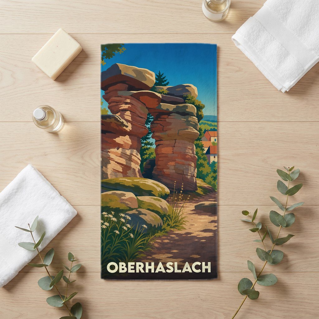 Serviette de bain 30 cm x 60 cm souvenir de Oberhaslach