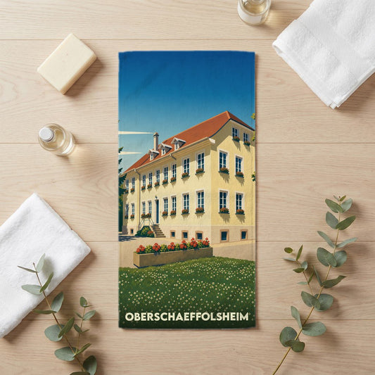 Serviette de bain 30 cm x 60 cm souvenir de Oberschaeffolsheim