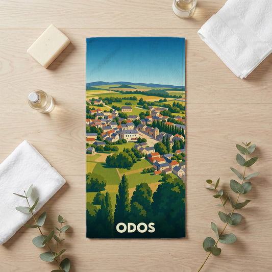 Serviette de bain 30 cm x 60 cm souvenir de Odos