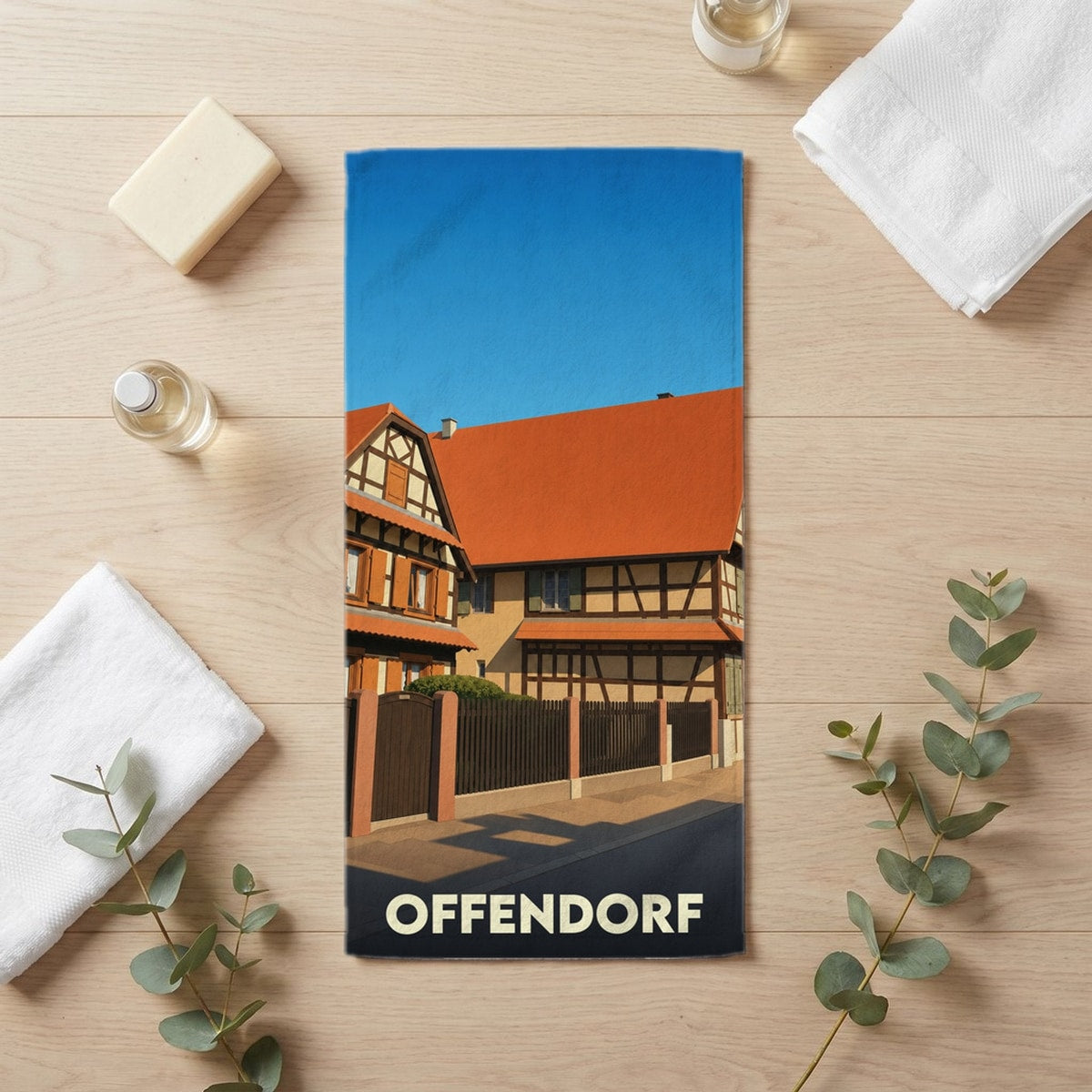 Serviette de bain 30 cm x 60 cm souvenir de Offendorf