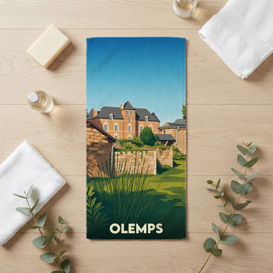 Serviette de bain 30 cm x 60 cm souvenir de Olemps