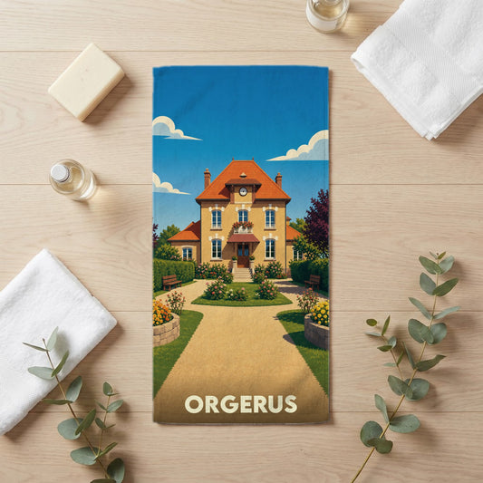 Serviette de bain 30 cm x 60 cm souvenir de Orgerus