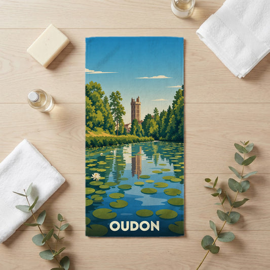 Serviette de bain 30 cm x 60 cm souvenir de Oudon