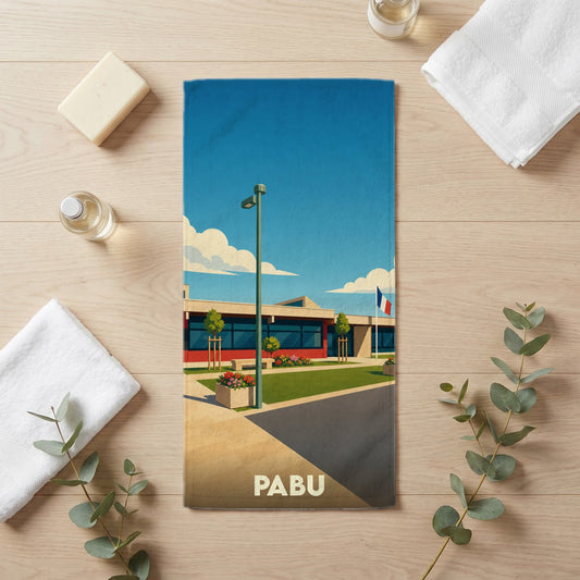 Serviette de bain 30 cm x 60 cm souvenir de Pabu