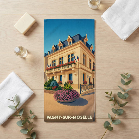 Serviette de bain 30 cm x 60 cm souvenir de Pagny-sur-Moselle
