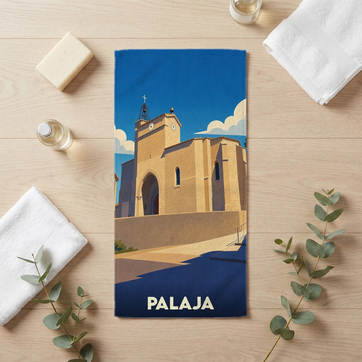 Serviette de bain 30 cm x 60 cm souvenir de Palaja