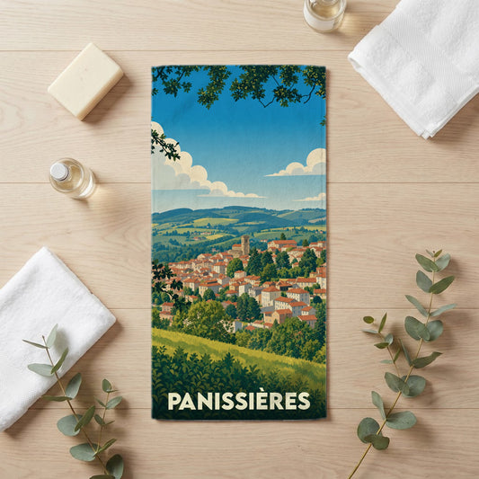 Serviette de bain 30 cm x 60 cm souvenir de Panissières