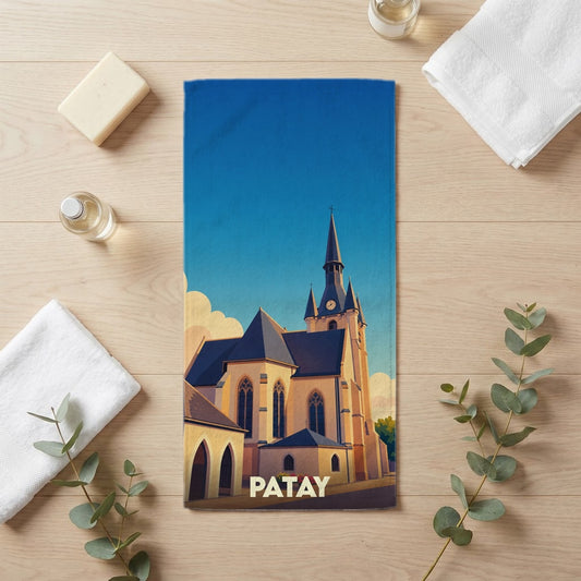 Serviette de bain 30 cm x 60 cm souvenir de Patay