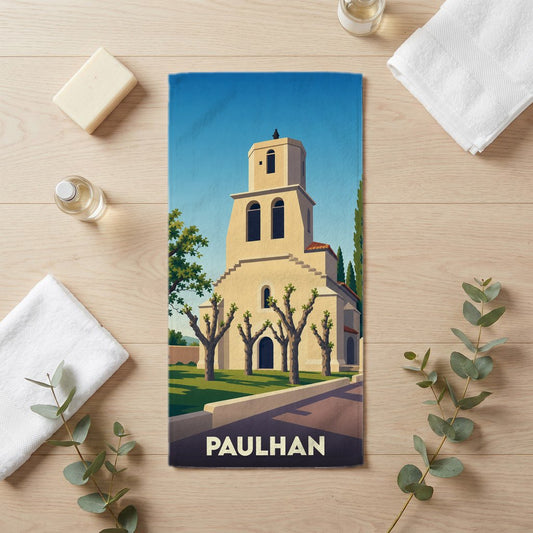 Serviette de bain 30 cm x 60 cm souvenir de Paulhan