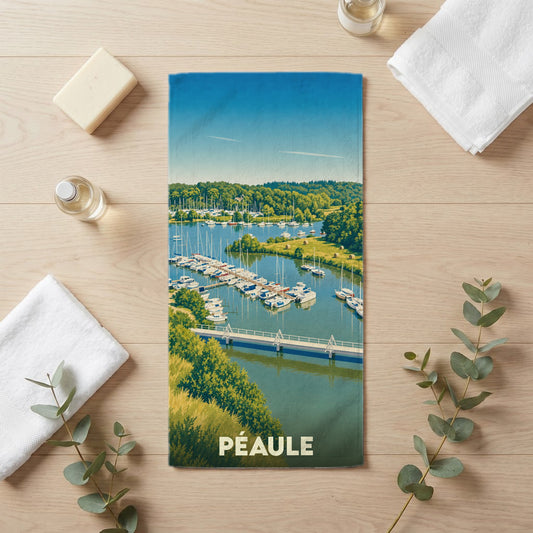 Serviette de bain 30 cm x 60 cm souvenir de Péaule