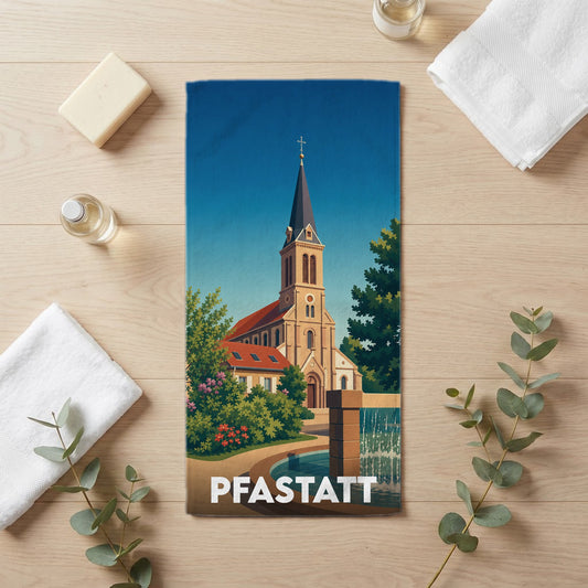 Serviette de bain 30 cm x 60 cm souvenir de Pfastatt