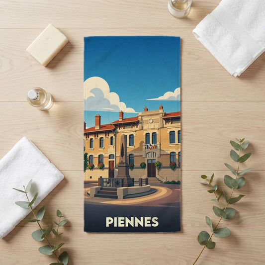 Serviette de bain 30 cm x 60 cm souvenir de Piennes