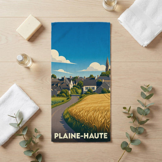 Serviette de bain 30 cm x 60 cm souvenir de Plaine-Haute