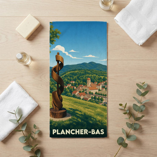 Serviette de bain 30 cm x 60 cm souvenir de Plancher-Bas
