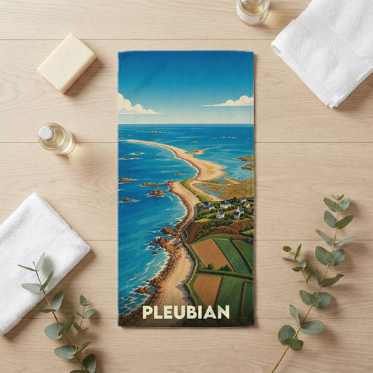 Serviette de bain 30 cm x 60 cm souvenir de Pleubian
