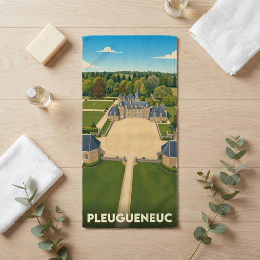 Serviette de bain 30 cm x 60 cm souvenir de Pleugueneuc