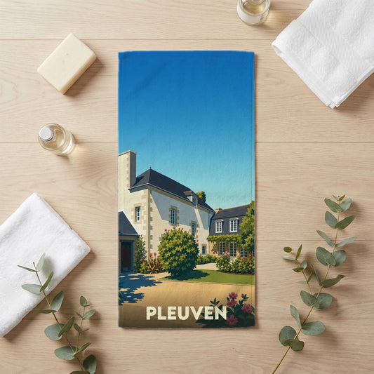 Serviette de bain 30 cm x 60 cm souvenir de Pleuven