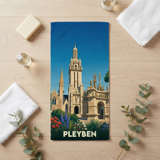 Serviette de bain 30 cm x 60 cm souvenir de Pleyben