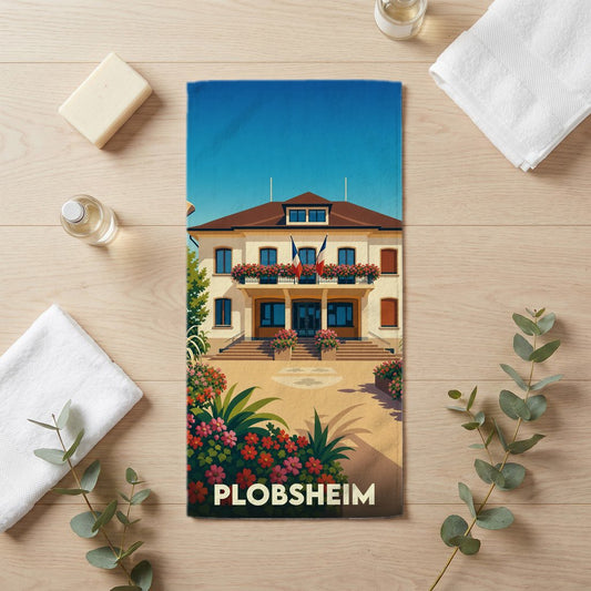 Serviette de bain 30 cm x 60 cm souvenir de Plobsheim