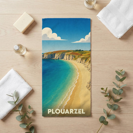 Serviette de bain 30 cm x 60 cm souvenir de Plouarzel