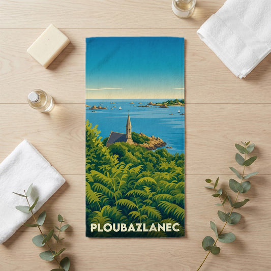 Serviette de bain 30 cm x 60 cm souvenir de Ploubazlanec